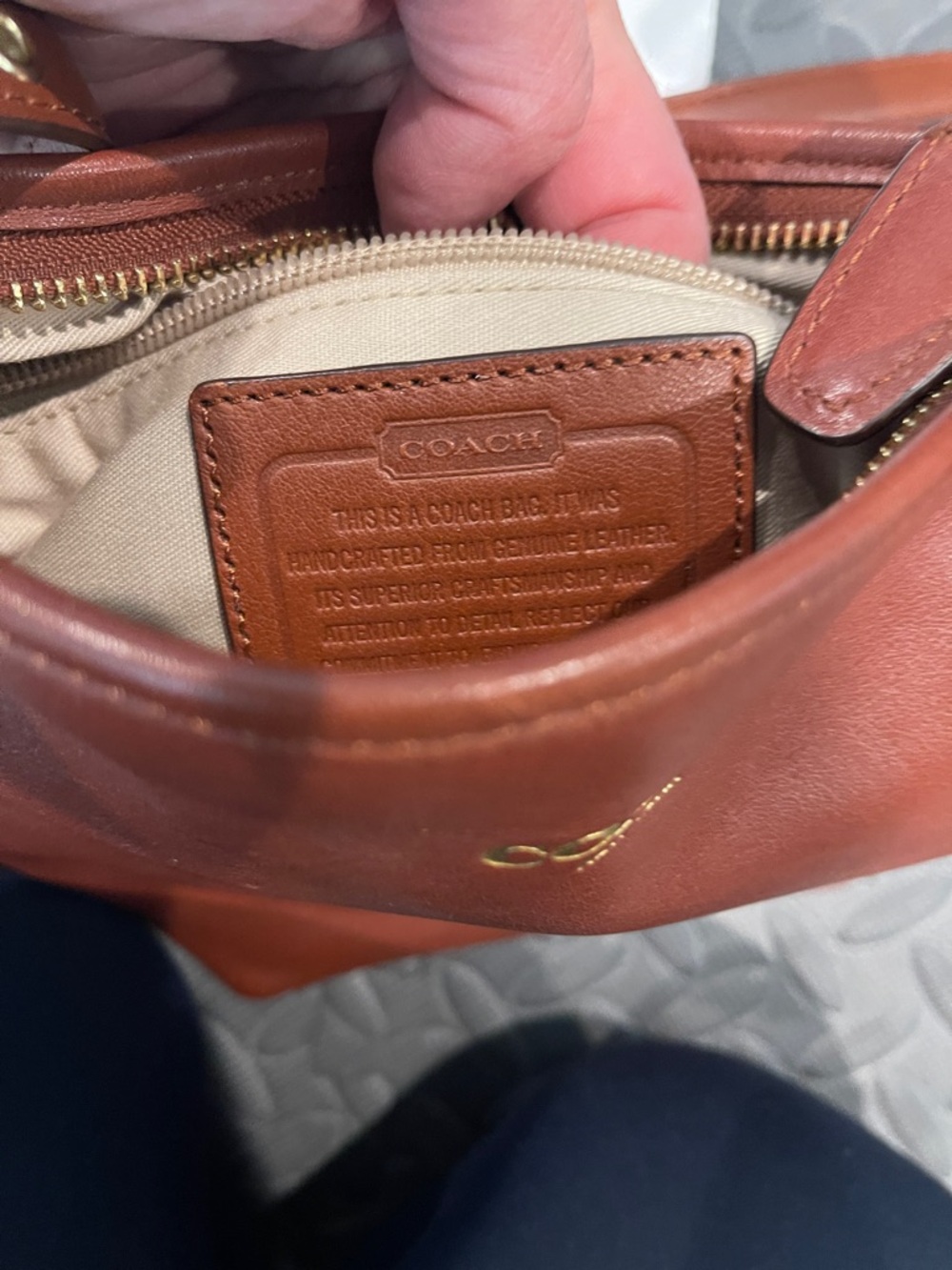 Coach Leather Crossbody Bag in Rust - Picture 5 of 6